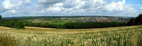 Blick auf Kamelhof und Rotfelden